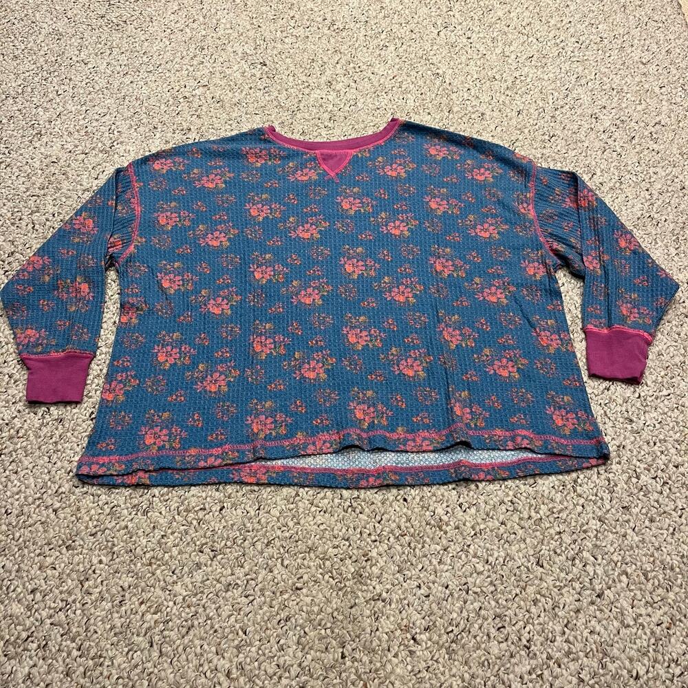 Natural Life Thermal Long Sleeve Pullover XS Oversized Boho Casual Lightweight